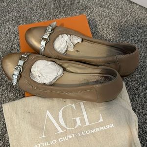 AGL Ballerina Flat Nude 38 Attilio Giusti Leombruni